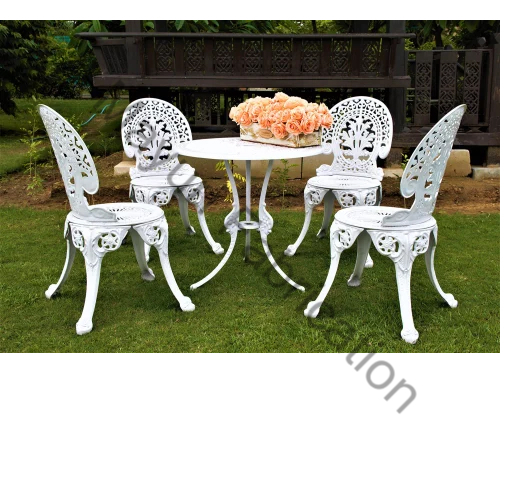 Cast Chair & Table Set | PVD -SS