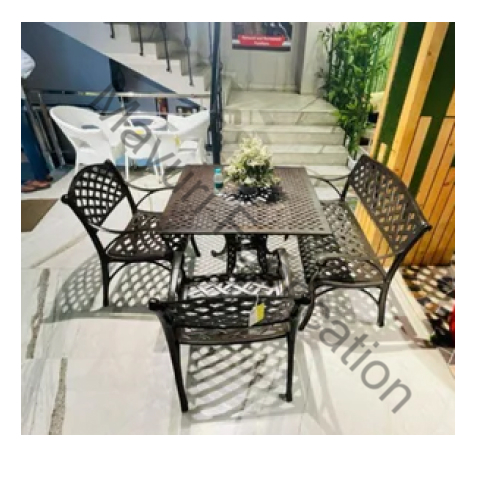 Cast Chair & Table Set | PVD -SS