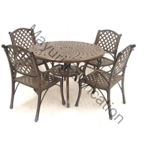 Cast Chair & Table Set | PVD -SS